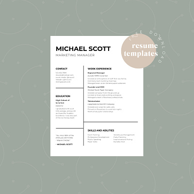 The Office Resume Template adobe indesign resume resume cv resume design resume template