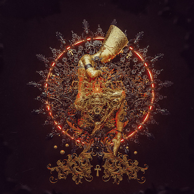 The Captive Queen 3d adobe behance c4d digitalart egypt gold hotamr illustration photomanipulation photoshop