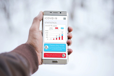 iCovid-19 application app design coronavirus minimal mobile ux