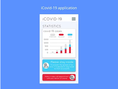 Covid-19 application app design app ui coronavirus minimal mobile ui ux