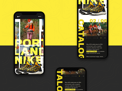 Nike Portland's Mobile Design Concept branding design graphic design interactive design microsite mobile mobile design mobile product design mobile web design nike nike microsite product design responsive design responsive web design shoe website typography ui ux web website