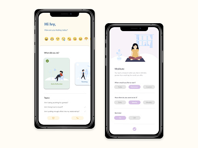 Wellness App app design ui