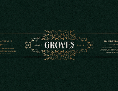 Grove's Style brand label logo type victorian vintage