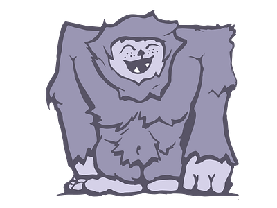 Yeti character for snowboard company character monster vector yeti