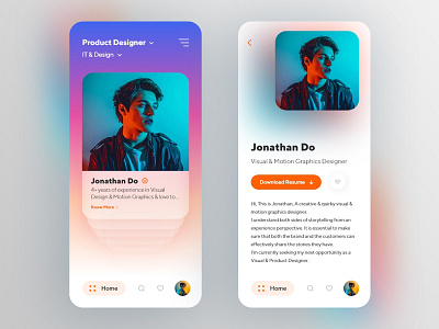 Recruiter App Exploration adobexd app app concept app design design dribbble graphic design iphone app minimal modern design neon light portfolio recruitment app resume design ui kit uidesign uiux uxdesign visual design