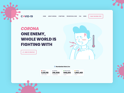 Corona Virus Informational Landing Page coronavirus covid 19 covid19 landing page landing page design photoshop webdesign website design wordpress