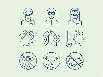 Pandemic Icon Set covid covid 19 covid icons icons pandemic icons virus icons yaroslav sidorov