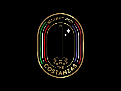 The Costanzas adobe illustrator badge branding costanza crest design family fan art festival festivus figma graphic design illustration logo minimal seinfeld serenity shield typography