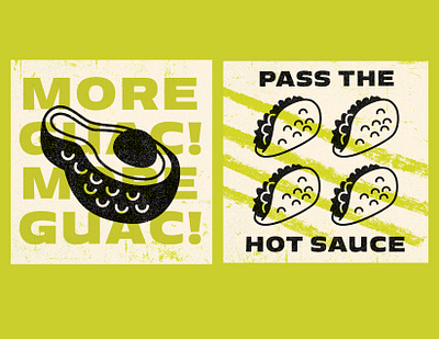 Hot Sauce avacado branding design food illustration logo texture typography vector vintage