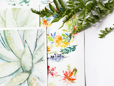 watercolor experiments design flower illustration suculent watercolor watercolor art