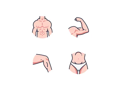 Human body icons anatomy arm athlete body design fitness healthy human icon icons illustration leg line male man model muscle muscular vector
