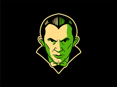 BELA LUGOSI bat brand identity dracula flat halloween handdrawn horror art illustration portait retro vampire vector vector portrait