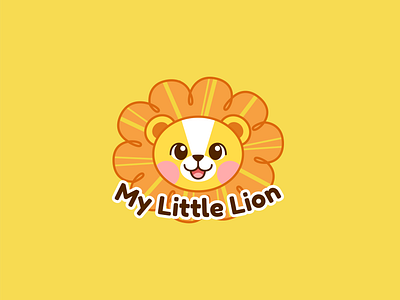 My Little Lion adobe illustrator animal animal logo cute cute animal cute illustration design illustrator lion logo vector