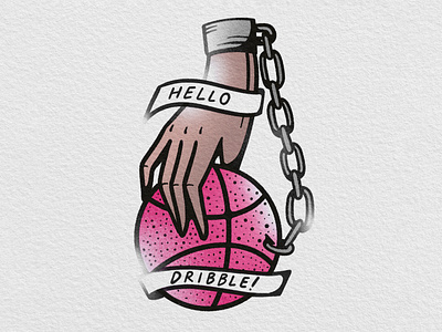 Hey Ya'll! branding design graphic hand hello hello dribbble illustration intro ipad procreate tattoo