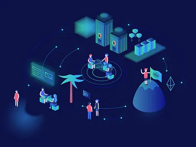 Neon little universe digital art fantasy good knife studio graphic design illustration neon