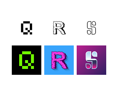 36 Days of Type: Q R S 36daysoftype 80s 90s gradient illustrator lettering logo typography