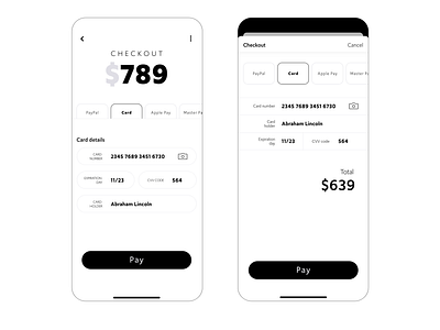 Checkout screen app app design dailyui ui ui design