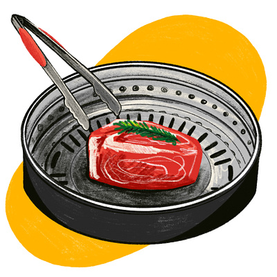 LATIMES KoreanBBQ digital illustration drawing food food and beverage illustration latimes los angeles times restaraunt