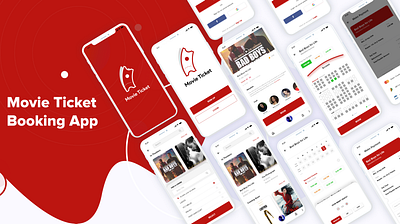 Movie Ticket Booking App app conceptual dailyui design interfacedesign mobile ui movie app ui visual design