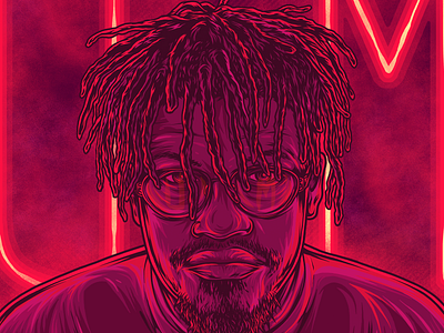 Luccas Carlos - UM adobe photoshop album cover album cover art cover art design graphic design hiphop illustration illustrator music music art neon neon lights photoshop photoshop art