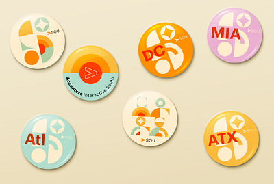 Some Pins brand branding identity identity design minimal pins shapes southern type typogaphy warm colors