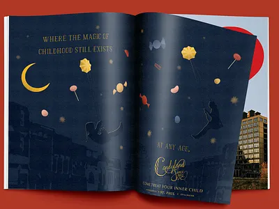 Candyland advertising childrens illustration design illustration night sky