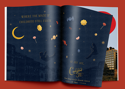 Candyland advertising childrens illustration design illustration night sky