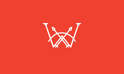 Warrior Logo branding design logo logomark monogram w logo