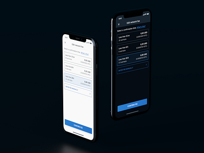 Bitcoin Fee editor 3d bitcoin bitcoin wallet blender dark mode dark ui ios iphone mobile mobile ui muun wallet