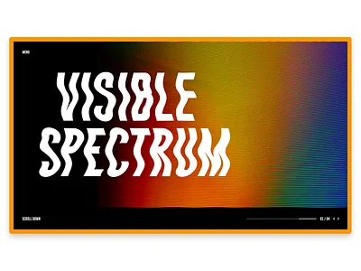 Visible Spectrum Website Concept design interface mockup design ui uiux user interface design vector webdesign