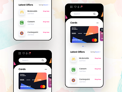 Wallet App Concept Design adobe xd animation branding card cart cartoon color colorful concept design free freebie freebies illustration illustrator joker typography ui wallet