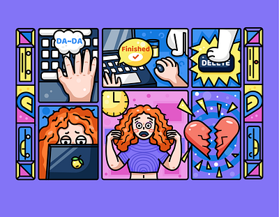Flat Design illustration ui