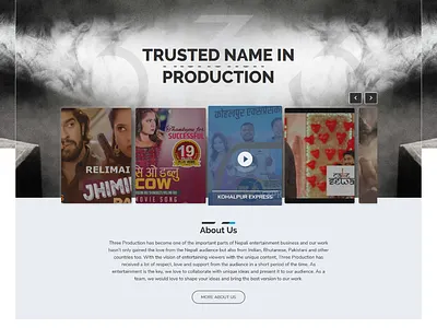 movie production company adobexd anjit company movie webdesign website