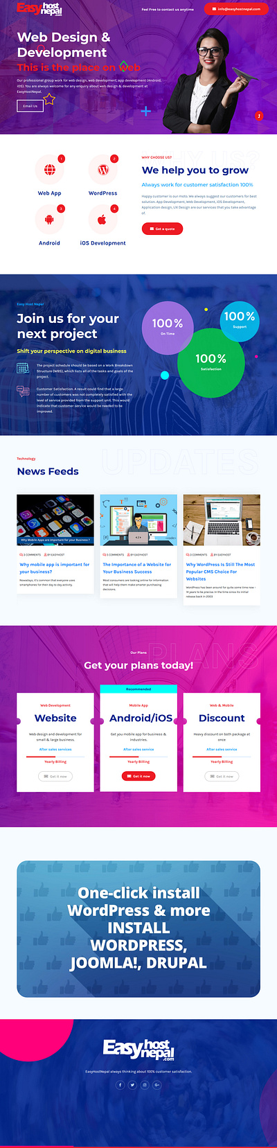 easyhostnepal design ux web design web development