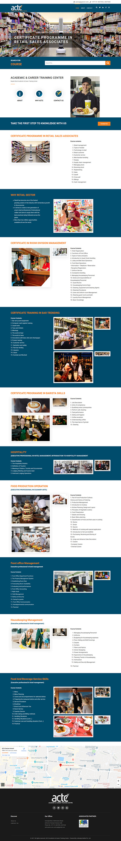 actccareer com design indesignmedia web design web development wordpress