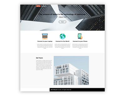 Website UI - WFH Project adobe illustrator black branding building css design html 5 illustration monochrome product design simple design ui ux website whitespace