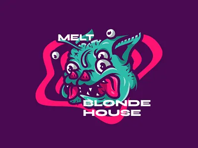 BLONDE HOUSE X MELT character collaboration cover cover art cover music design flip illustration mascot music split album urban vector
