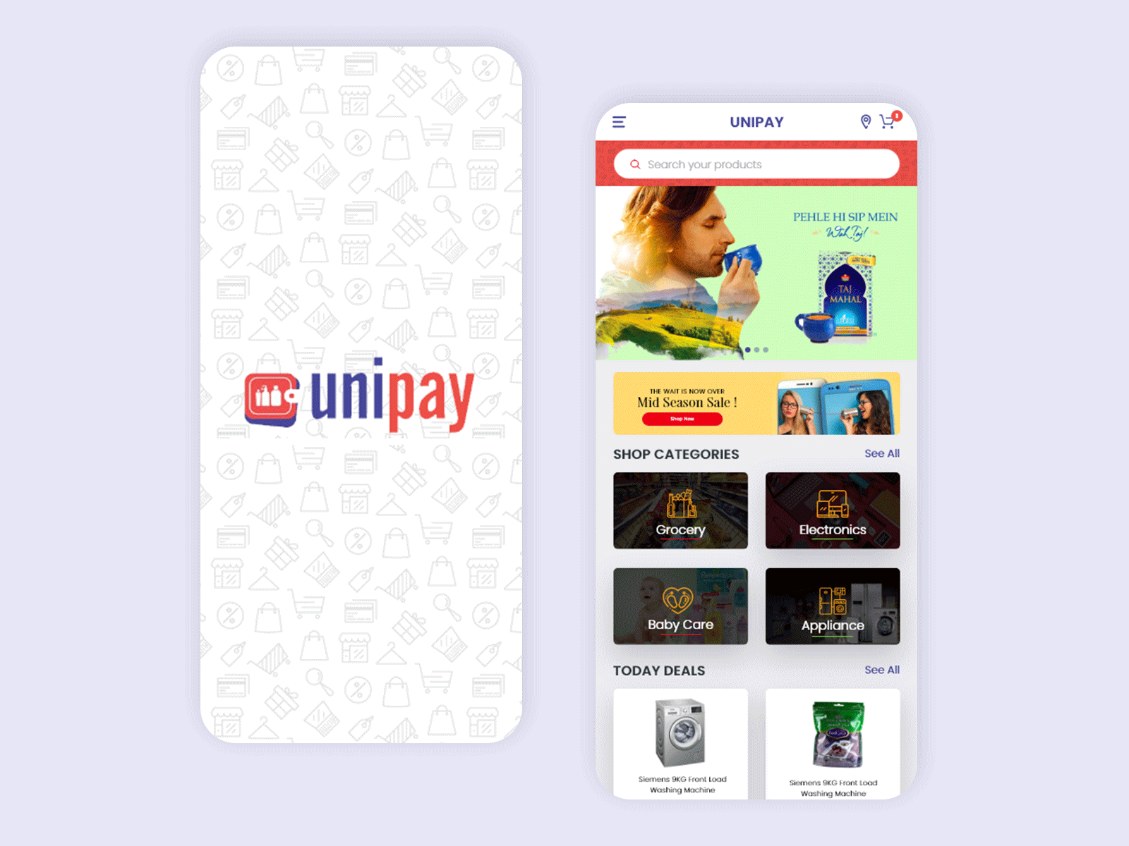 Online Store App Design Concept app creative design creativeideas design ecommerce app ecommerce design ecommerce shop illustration mobileappdesign online marketing online shop online shopping prototype uidesign wireframe