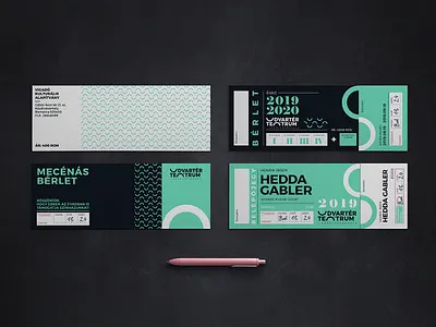 Udvartér teátrum - Theater visual identity - Trasylvania brand branding bérlet clean design entrance hunap hunapstudio logo minimal professional szinhaz theater ticket ticket graphic