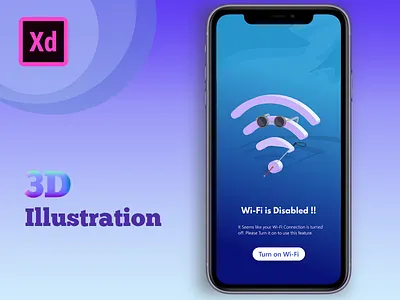 Wi-Fi Disabled Illustration empty screen empty state page empty state ui empty states emptystate illustration illustration design ui uidesign