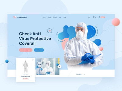 Arogya Depot Covid PPE Kit E-Commerce Website coronavirus covid 19 covid19 design ppe ui ux web