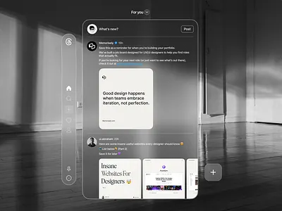 Threads | Vision Pro | UI Design 💭 branding figma ui ui design visionpro
