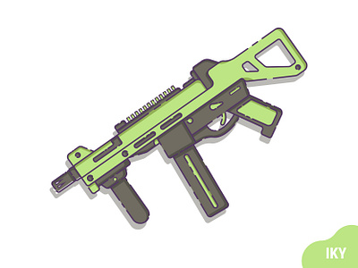 UMP design designer flat design gun illustration ump weapon