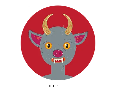 Devil in vectotr. illustration portrait vector vector art