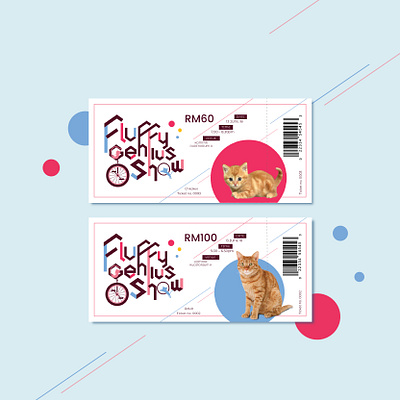 Fluffy Genius Show animals event ticket fun graphicdesign typography