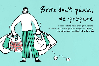 rawpixel & H+K COVID-19 Study : Brits don't panic awareness british coronavirus covid covid 19 covid 19 covid19 digital art freebie graphic design illustration vector