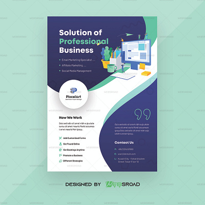 Crow Business Flyer Free PSD Template | websroad brand set branding busniess card clean corporate creative fashion flayer flayers free template graphic identity marketing minimalist modren multipurpose namecard simple