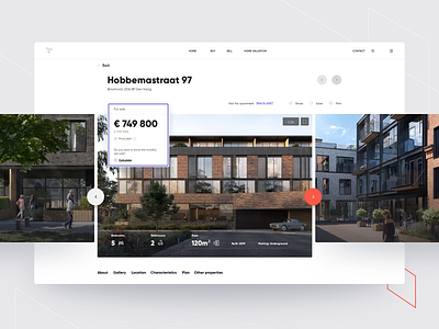 Real estate broker apartment broker buy clean design developer flat interface minimal offer property real estate region search sell ui ux web website