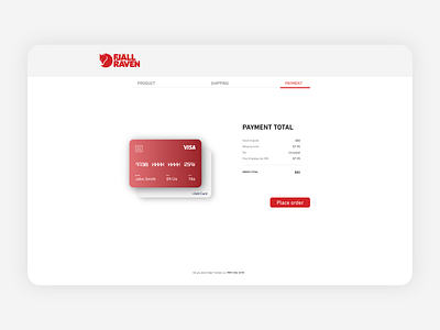 Fjallraven Checkout 002 checkout checkout page daily ui daily ui 002 dailyui dailyui002 e commerce fjallraven micro interaction online shop ui ux web