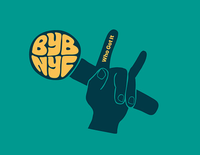 BYB NYC band clientwork concert digitalart hand drawn handlettering itsjerryokolo jerryokolo logodesigner logotype microphone nyc procreate rockstar stickerdesign stickerdesigner stickermule type typography